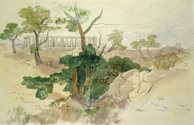 Tempio a Bassae, 1849 da Edward Lear